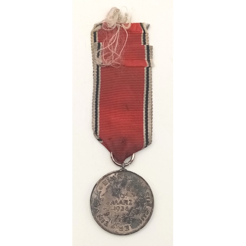 821 - 3rd Reich Anschluss Commemorative Medal. Given to German & Austrian State officials and members of t... 