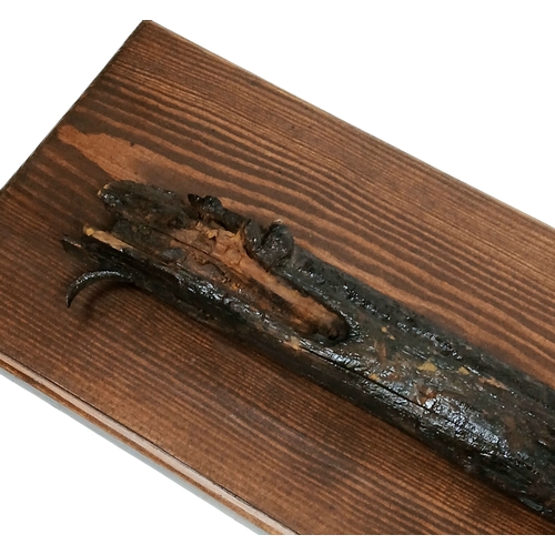 255 - Crimean War Era Relic Enfield 1856 Muzzle Loading Rifle. Mounted onto a wooden display board. UK Mai... 