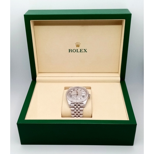 25 - A Rolex Datejust, Diamond 'Ice, Ice, Baby' Gents Watch. Diamond set jubilee bracelet and case - 41mm... 