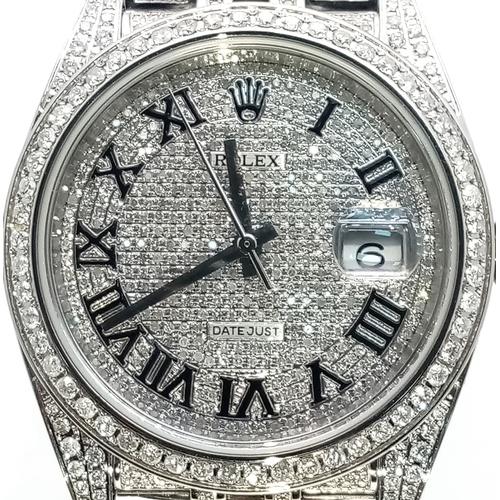 25 - A Rolex Datejust, Diamond 'Ice, Ice, Baby' Gents Watch. Diamond set jubilee bracelet and case - 41mm... 