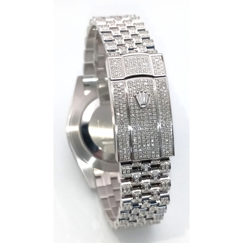 25 - A Rolex Datejust, Diamond 'Ice, Ice, Baby' Gents Watch. Diamond set jubilee bracelet and case - 41mm... 