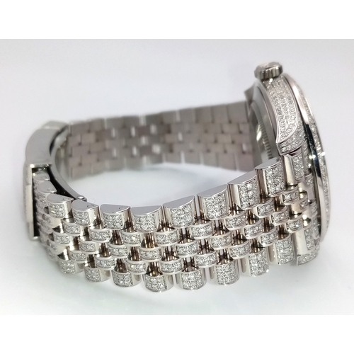 25 - A Rolex Datejust, Diamond 'Ice, Ice, Baby' Gents Watch. Diamond set jubilee bracelet and case - 41mm... 