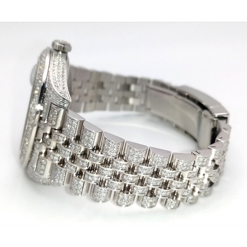 25 - A Rolex Datejust, Diamond 'Ice, Ice, Baby' Gents Watch. Diamond set jubilee bracelet and case - 41mm... 