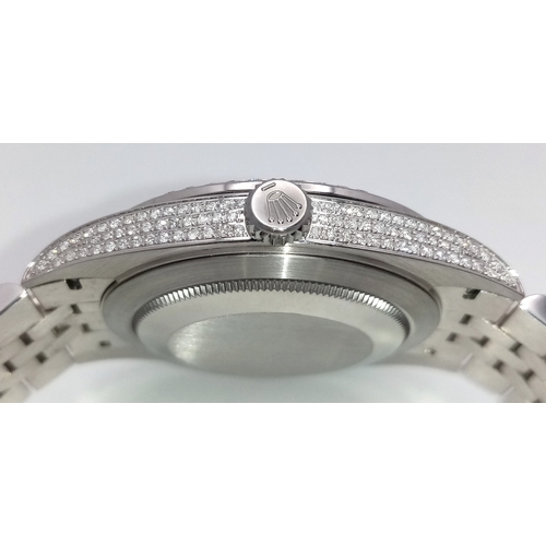 25 - A Rolex Datejust, Diamond 'Ice, Ice, Baby' Gents Watch. Diamond set jubilee bracelet and case - 41mm... 