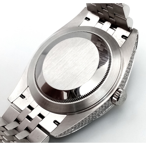 25 - A Rolex Datejust, Diamond 'Ice, Ice, Baby' Gents Watch. Diamond set jubilee bracelet and case - 41mm... 