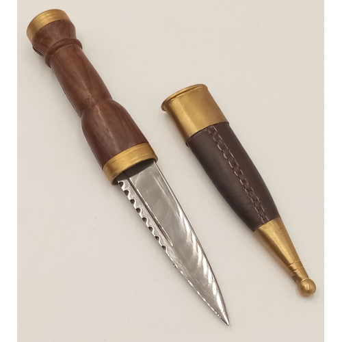 A Vintage and Very Well Hand Crafted Scottish Sgian Dubh Knife. Wood ...