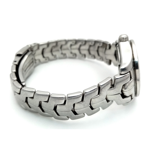 34 - A Tag Heuer Link Mother of Pearl Ladies Quartz Watch. Model - WJFT31B. Stainless steel bracelet and ... 