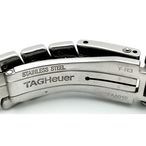 34 - A Tag Heuer Link Mother of Pearl Ladies Quartz Watch. Model - WJFT31B. Stainless steel bracelet and ... 