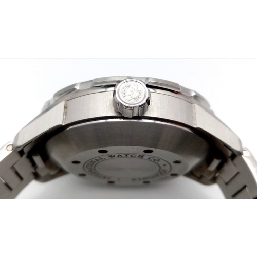 39 - An IWC Aquatimer Automatic Watch. Model IW356801. Stainless steel bracelet and case - 46mm. Black di... 
