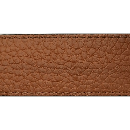 237 - A Louis Vuitton Black Leather LV Initials Belt. Some tiny stains to the leather but in very good con... 