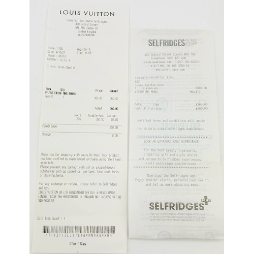 237 - A Louis Vuitton Black Leather LV Initials Belt. Some tiny stains to the leather but in very good con... 