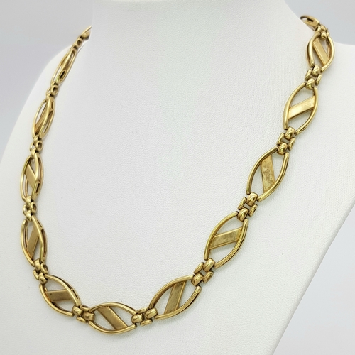 31 - A 9K GOLD INFINITY LINK NECKLACE .   27gms    44cms