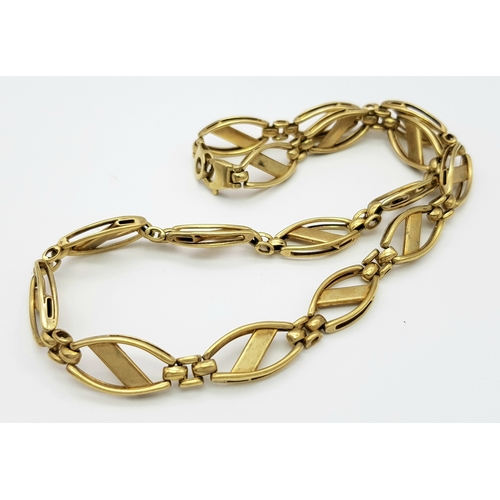 31 - A 9K GOLD INFINITY LINK NECKLACE .   27gms    44cms