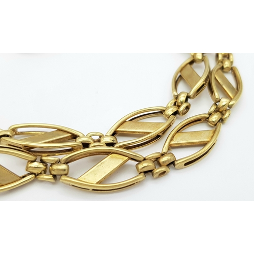 31 - A 9K GOLD INFINITY LINK NECKLACE .   27gms    44cms