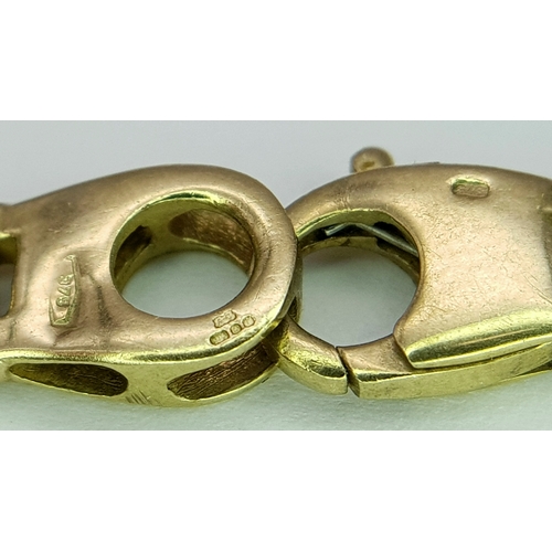 31 - A 9K GOLD INFINITY LINK NECKLACE .   27gms    44cms