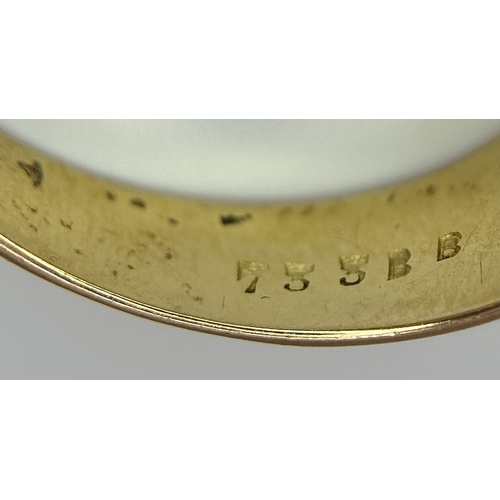 75 - An 18K YELLOW GOLD ANTIQUE DIAMOND 3 STONE GYPSY SET RING 4.7G SIZE O HALLMARKED BIRMINGHAM 1915. Re... 