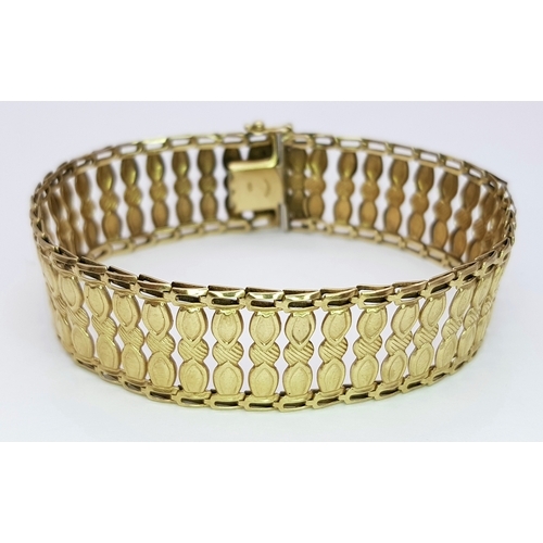 2 - AN ART DECO STYLE RHINESTONE BRACELET IN 9K GOLD .    12.7gms        19cms
