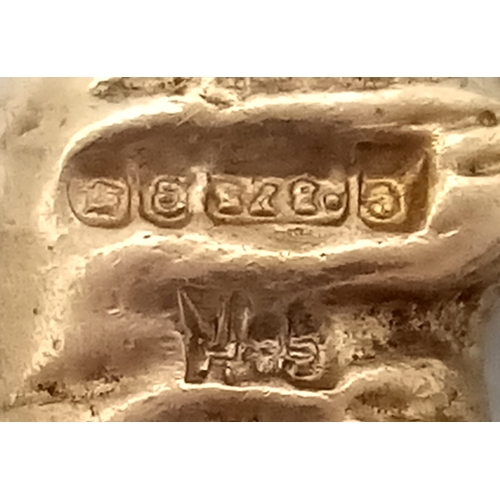 1701 - A 9K YELLOW GOLD RAM CHARM / PENDANT. 2.6G. SC6025.