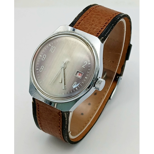161 - Gentleman’s Vintage EAST GERMAN ‘SAXON’  WRISTWATCH. Manual winding in full working order. Face mark... 