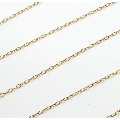 28 - Traditional 9 CARAT GOLD HALLMARKED DAINTY CROSS PENDANT and CHAIN Necklace.  1. 8  Grams. Cross : 2... 