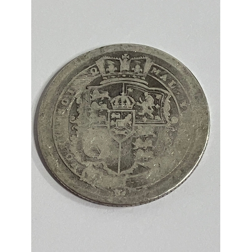 742 - 1816 GEORGE III SILVER SHILLING Coin. Condition worn/fair. Please see pictures.
