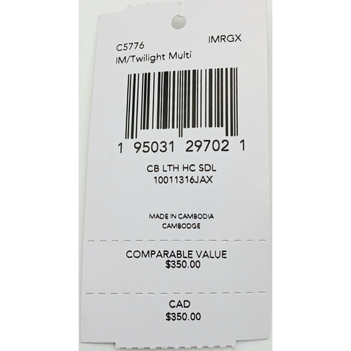 907 - A Couch Multi-Colour Leather Shoulder Bag. Removable, adjustable shoulder strap. Open exterior compa... 