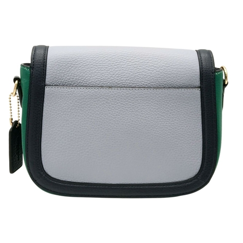 907 - A Couch Multi-Colour Leather Shoulder Bag. Removable, adjustable shoulder strap. Open exterior compa... 