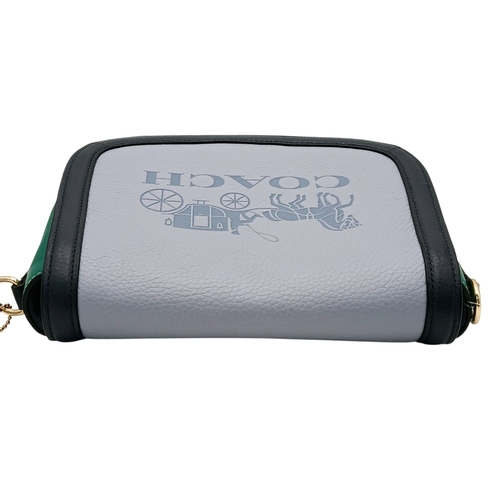 907 - A Couch Multi-Colour Leather Shoulder Bag. Removable, adjustable shoulder strap. Open exterior compa... 