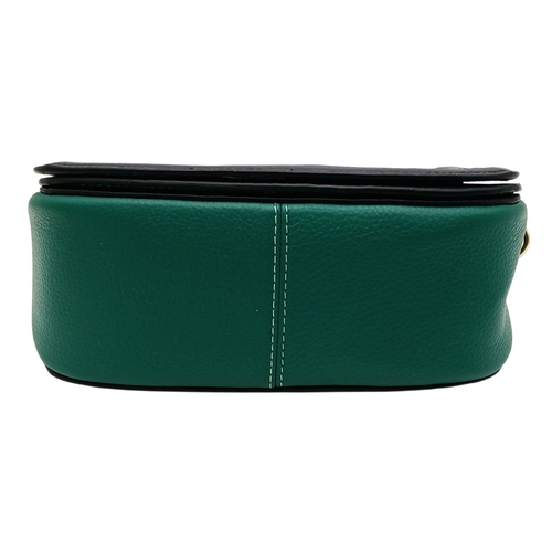 907 - A Couch Multi-Colour Leather Shoulder Bag. Removable, adjustable shoulder strap. Open exterior compa... 