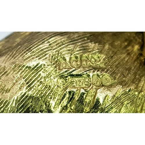 1157 - A Wonderful, Magical, Antique 9K Gold Bacchus and Bear Bloodstone Fob Pendant. 3.5cm. Bloodstone dis... 