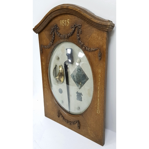 56 - Framed Relics From The Battle of Waterloo 1815. Once displayed at the Royal Artillery Museum (Woolwi... 