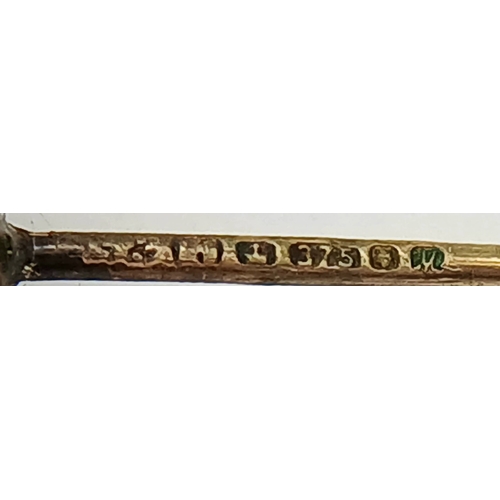 1095 - A Pair of 9K Gold Australian White Opal Stud Earrings and Pendant. 9mm earrings, 15mm pendant. 2g to... 