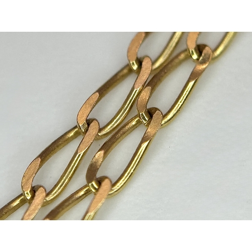1208 - A 9K Yellow Gold Disappearing Necklace. 45cm. 1.65g