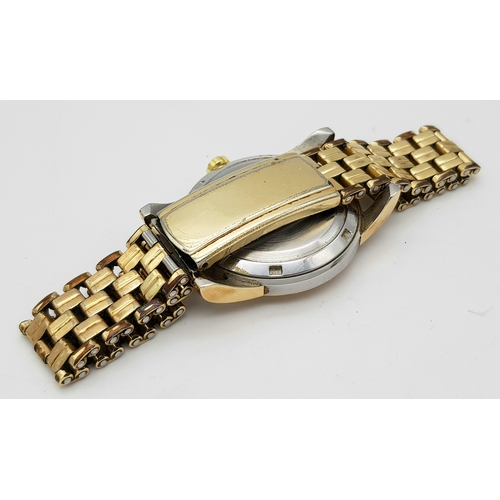 1871 - A Vintage (1950s) Omega Automatic Seamaster Gents Watch. Gilded bracelet and case - 35mm. 17 jewels.... 