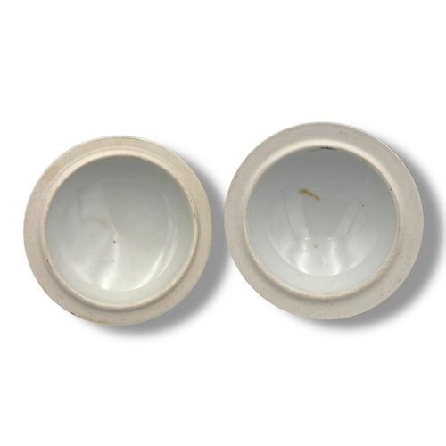 1424 - A beautiful vintage Pair of Asian hand painted Gilded Porcelain Lidded Bowls. Finely hand-painted wi... 