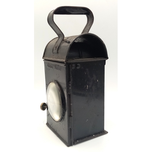 1093 - A WW2 Period (1940’s) Metal Railway Lamp. 25cm Tall. 11cm Wide. A true vintage piece, ideal for WW2 ... 