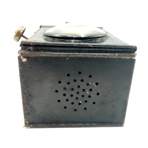 1093 - A WW2 Period (1940’s) Metal Railway Lamp. 25cm Tall. 11cm Wide. A true vintage piece, ideal for WW2 ... 