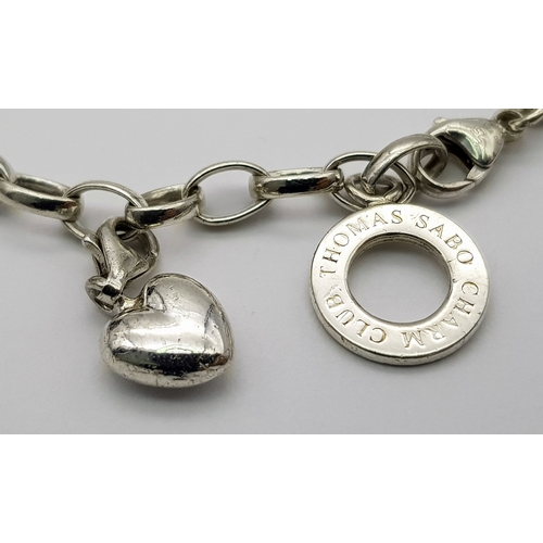 1099 - A THOMAS SABO STERLING SILVER CHARM BRACELET 14.7G. Ref: SC 7112