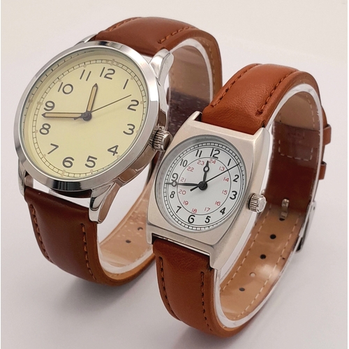 1126 - Two Military Design Quartz Watches Comprising: 1) A  Japanese Soldiers Watch-25mm Case & 2)  British... 