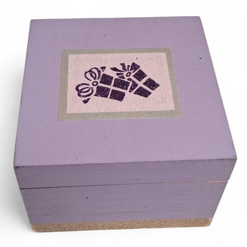 647 - A Collection of 16 Pairs of Novelty Christmas Earrings. Presented in a present decorated wooden box.