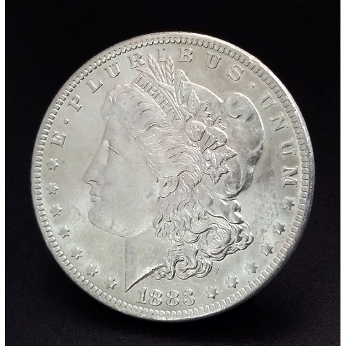 1939 - An 1883 Morgan Silver Dollar Coin. About UNC.