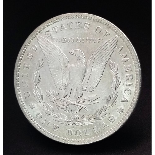 1939 - An 1883 Morgan Silver Dollar Coin. About UNC.