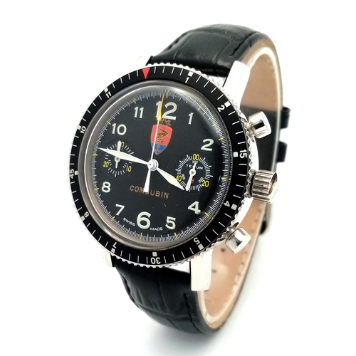 807 - A Tecum Chronograph Automatic Divers Watch. Comsubin for the Italian military elite divers unit. Bla... 