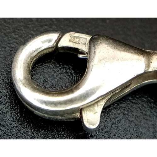 515 - A Very Attractive Sterling Silver and Moonstone Set Tennis Bracelet- 20.5cm Length. Set with Ten 1cm... 