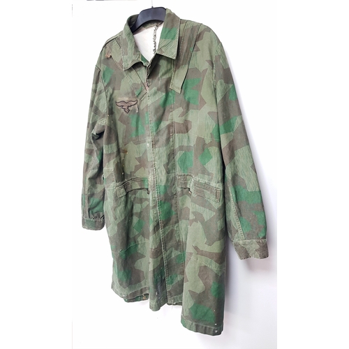 A WW2 Era German Luftwaffe Splinter Pattern Smock. Interior markings ...