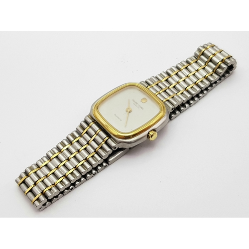 1061 - A FAVRE - LEUBA, VINTAGE, 2 TONE, BRACELET WATCH. IN FULL WORKING ORDER. NEW BATTERY FITTED RECENTLY... 