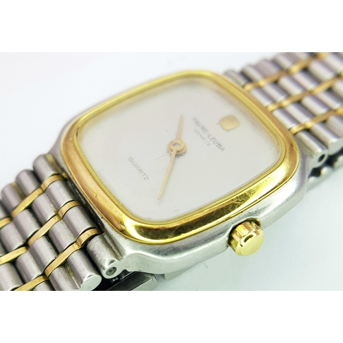 1061 - A FAVRE - LEUBA, VINTAGE, 2 TONE, BRACELET WATCH. IN FULL WORKING ORDER. NEW BATTERY FITTED RECENTLY... 