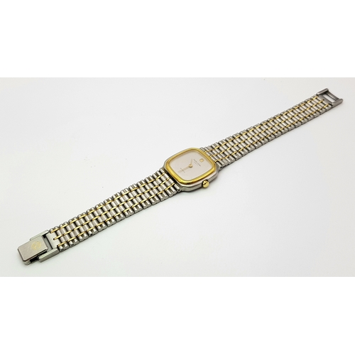 1061 - A FAVRE - LEUBA, VINTAGE, 2 TONE, BRACELET WATCH. IN FULL WORKING ORDER. NEW BATTERY FITTED RECENTLY... 