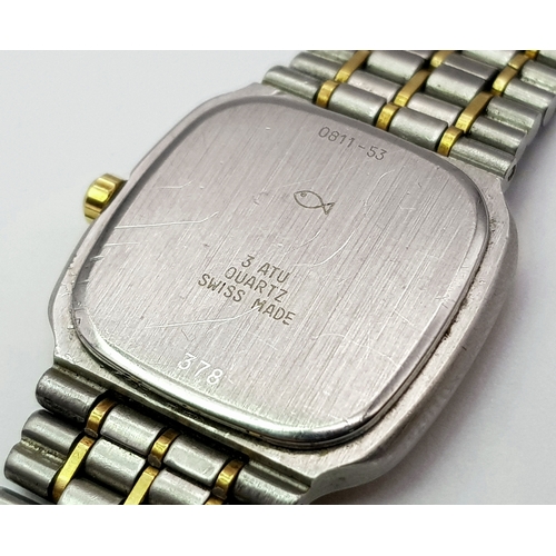 1061 - A FAVRE - LEUBA, VINTAGE, 2 TONE, BRACELET WATCH. IN FULL WORKING ORDER. NEW BATTERY FITTED RECENTLY... 