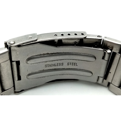 1080 - A BEN SHERMAN, BLUE DIAL, STEEL BRACELET WATCH. IN FULL WORKING ORDER. NEW BATTERY FITTED RECENTLY. ... 